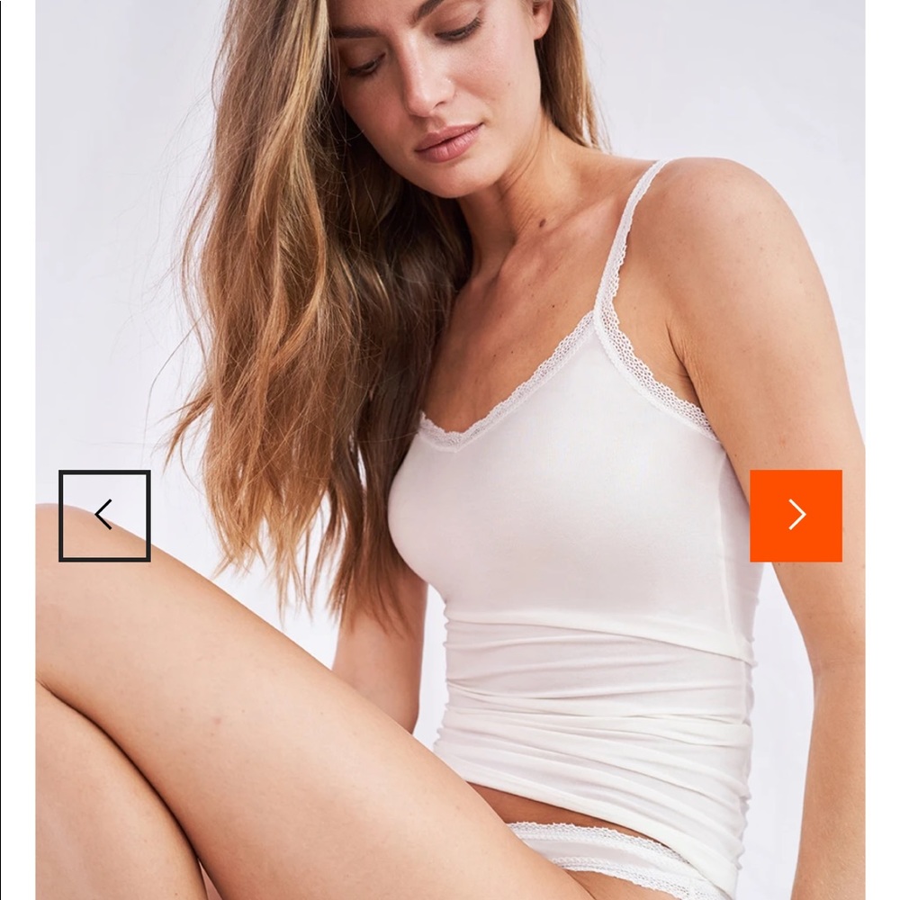 NWT Stripe & Stare Biodegradable pointelle Lace Cami S Shopbop sold out